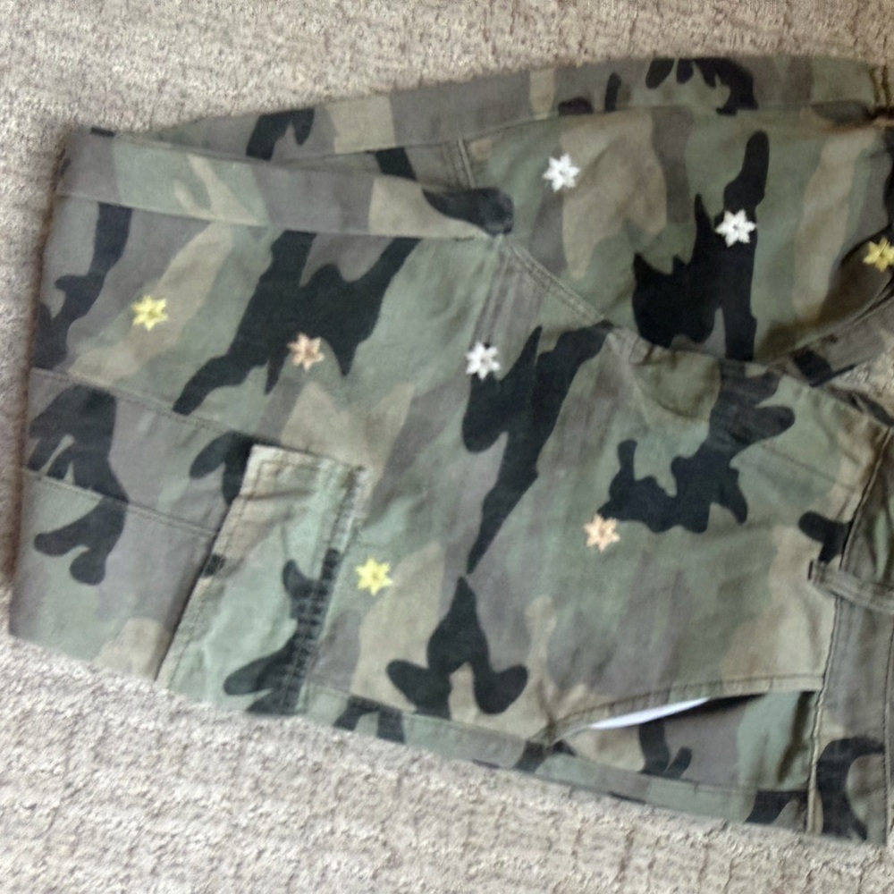 Miss Me Camouflage Cargo Shorts